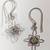 Unique handcrafted sterling silver with peridot floral earrings, new 7 thumbnail