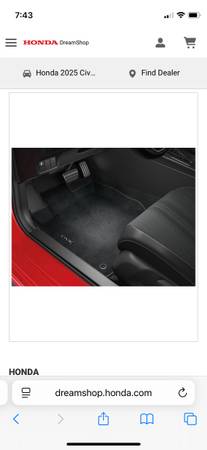 Honda Civic  Floor mats 1