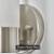 PAIR OF MODERN BRUSHED NICKEL/FROSTED GLASS SCONCE LIGHTS - ALLNEW 5 thumbnail