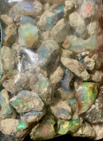 Raw Ethiopian Crystal Opal, Black Opal, Fire Opal, & Opalina 1