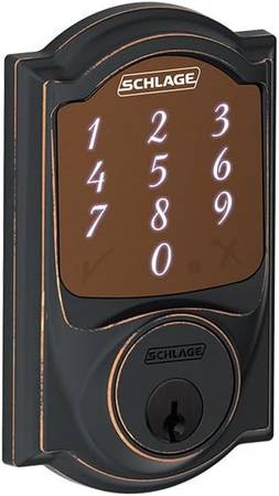 SCHLAGE SENSE SMART DEADBOLT Aged Bronze Steel 1