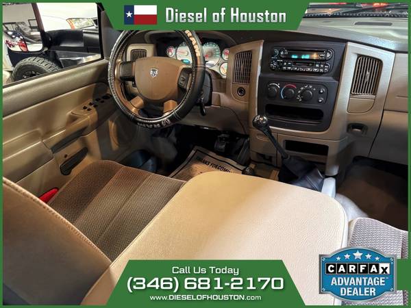 2005 Dodge Ram 2500 SLT 4X4 5.9L CUMMINS DIESEL 4X4 - $37,995 (DIESEL OF HOUSTON)63613744679809122