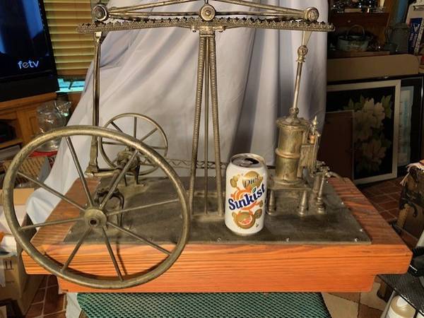 ANTIQUE LARGE ORNATE VICTORIAN ERA 1892 WALKING BEAM STEAM ENGINE 1