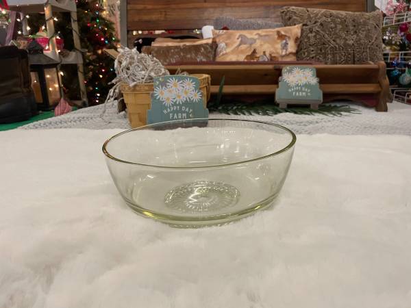 Vintage glass punch bowl 1