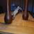 Set of 2 vintage teak teardrop lamps 5 thumbnail
