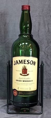 Jameson Irish Whiskey EMPTY Large Bottle 4.5L Green Glass Scotch Swing 1
