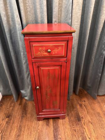 Hand painted accent cabinet 1