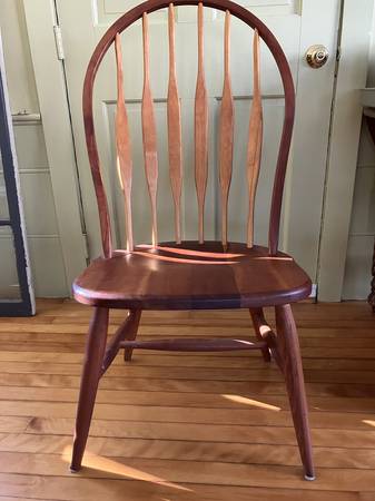Solid Cherry Dining Chairs Set of 6 1
