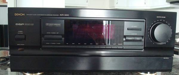 Denon AVR3000 receiver, toroidal transformer, HD ps, phono in w/remote 1