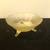 1930's Lancaster Glass Co. #868 Kay Pattern Frosted Yellow Footed Bowl 1 thumbnail