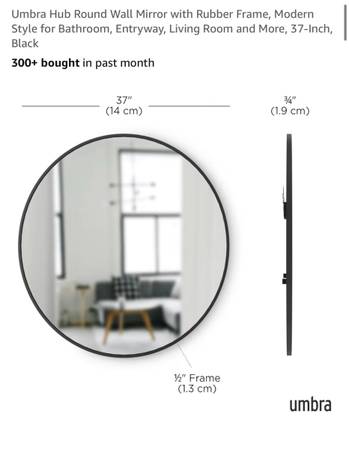 Large round mirror 37 inch 1