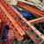 14ft x 48" Teardrop Pallet Rack Uprights – Orange | Heavy Duty 3 thumbnail