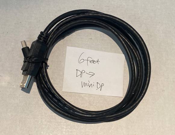 DP to Mini DP cable , 6 feet 1