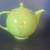 Vintage Hall China "Boston" Teapot – Chartreuse Green with 22K Gold Floral Fil 5 thumbnail