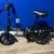 Black electric folding bike with charger 3 thumbnail