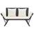 vidaXL - Outdoor Sun Bed Black rattan, creamy white cushions..! 5 thumbnail