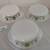 White-Glass Baking Dishes Round Handled and Pattern Green Flowers 1 thumbnail