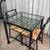 3 Piece Glass & Iron Compact Dining Set IKEA - PERFECT FOR STUDIO 2 thumbnail
