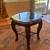Elegant Carved Wood Accent Table, Black Marble Inset - Great Condition 1 thumbnail