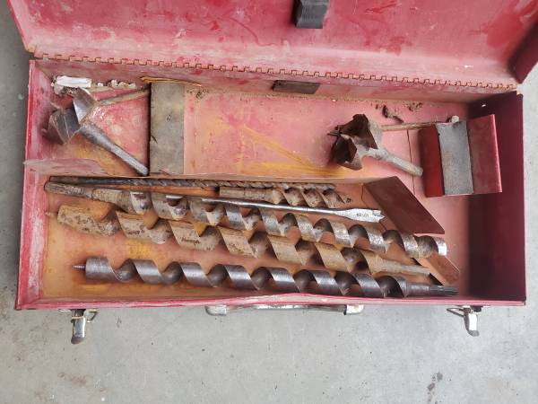 Large Drill Bits and Metal Case 1