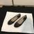 Ladies Black Suede Leather & Gold Ballerina Flats, Size 10 1 thumbnail