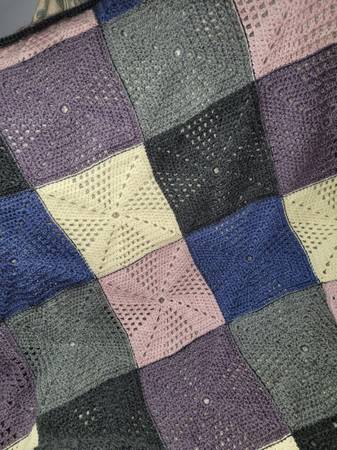Textured Squares Afghan -10% Alpaca yarn - $175 (Columbia)63471026674691124