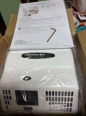NEW In box American Dryer eXtremeAir EXT7-M Hand Dryer - White Steel 1