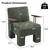 Modern Accent Chair with Soft Upholstery, Green New 6 thumbnail