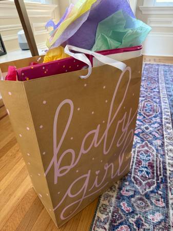 Gift bags for baby shower and other occasions and wrapping paper 1