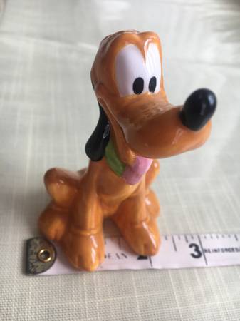 Vintage Disney, Sitting Happy, Loyal Pluto Figurine 1