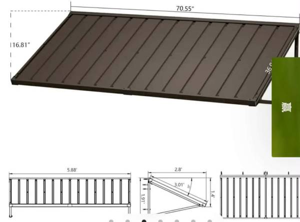 New metal awning 1