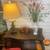 Mid-Century Modern Lamp w/ Sculptured Brass Base & Oil Lamp 1 thumbnail