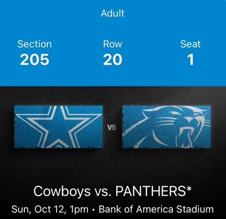 Carolina Panthers vs. Cowboys 1