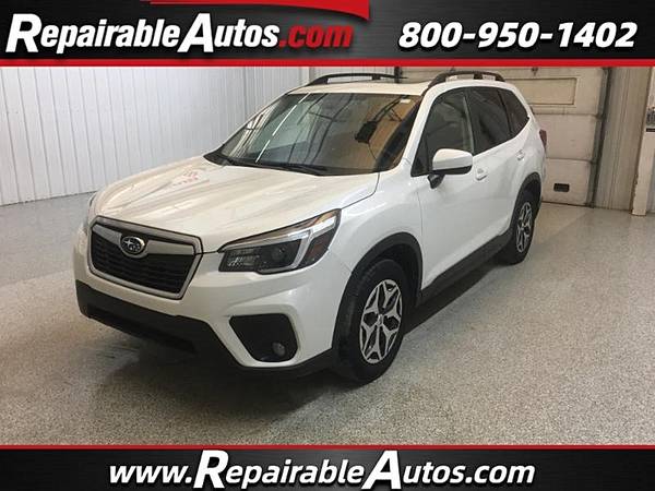1 2021 Subaru Forester Premium AWD Repairable Roof Damage 1
