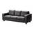 IKEA Skogaby Black Leather Couch Near Perfect Condition No flaws 2 thumbnail