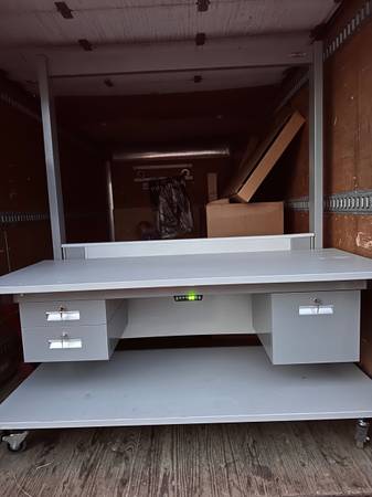 Industrial Workbench Packaging Table Crafts Hydraulic Adjust New 1