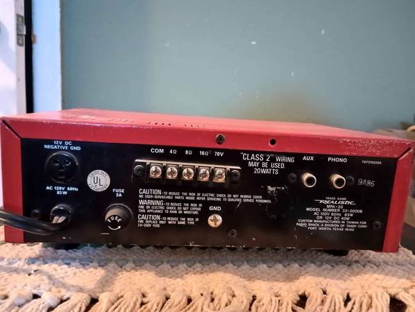REALISTIC Radio Shack MPA-20 PA - $20 (Arvada)63471176199937121