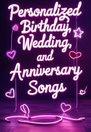 Personalized birthday, wedding, anniversary Songs 1