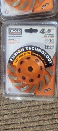 4.5" RIDGID Diamond Cup Wheel - Brand New 1