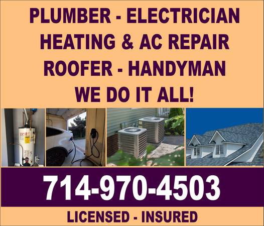 🆘 2 GUYS - PLUMBER & ROOFER 🆘 PLUMBING & ROOFING ON CALL 🆘🆘🆘🆘 1