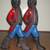 Rare Set of Antique Cast Iron Painted Hessian Soldier Andirons 1 thumbnail