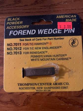 forend wedge pin - t/c hawken 1