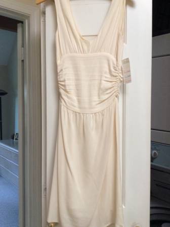 Dress (ivory) with Lining, size 2 1