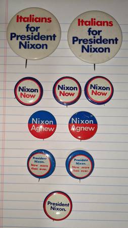 1972 Nixon Campaign Buttons 1