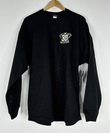 Anaheim Ducks Spirit Jersey Sparkle Crew Neck Shirt Women's Size M NEW 1