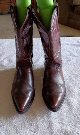 Men's Vintage JAR J-Toe Eel Skin Leather Cowboy Western Boots 1