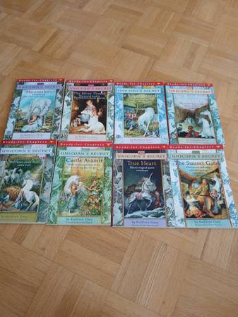 8 - THE UNICORNS SECRET softcover books by Kathleen Duey 1
