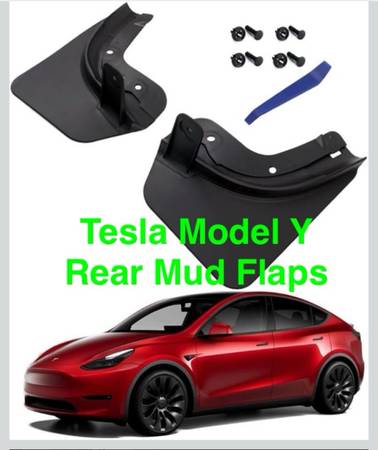 Tesla Model Y Rear Mud Flaps 2025 2024 2020 2021 2022 2023 Two pieces 1