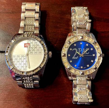 2 Stainless Steel Men's Watches - Hip Hop 2Pac & Marc Ecko 1