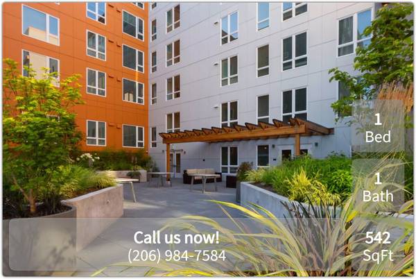 $1,395 / 1br - 542ft2 - Take it to the next level! Beautiful high rise 1 bed / 1 bath! (Seattle)63934550699395121